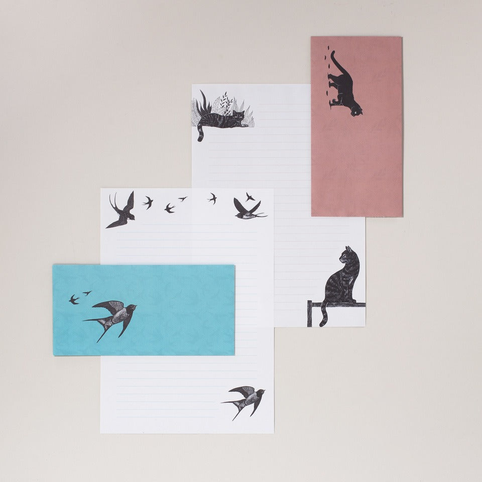 Katja Rub Briefpapierset Schwalben – Briefpapier & Umschläge