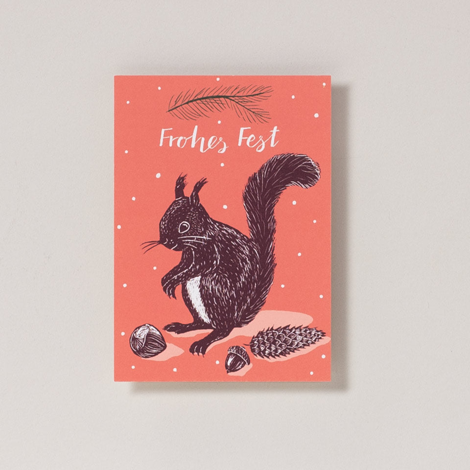 Katja Rub Weihnachtspostkarte Eichhörnchen – Postkarte