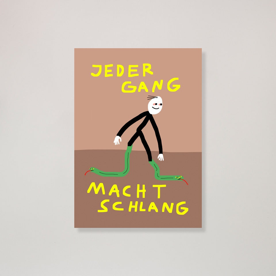 Squizzy P Postkarte Schlang – Postkarten