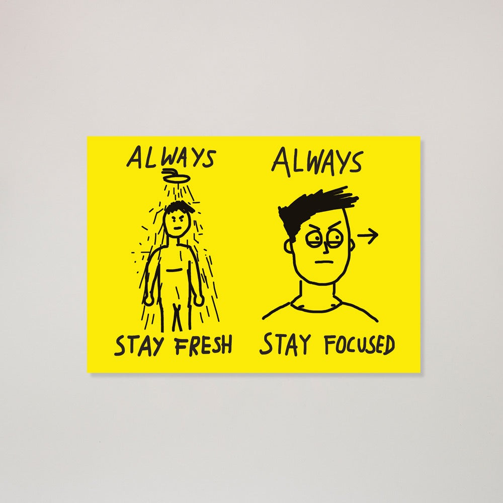 Squizzy P Postkarte Always fresh – Postkarten