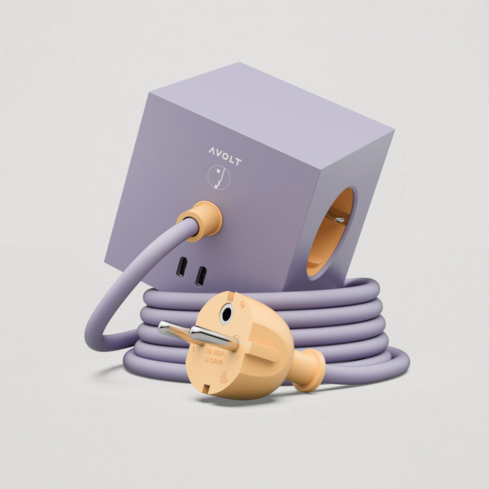 Avolt Square 1 Mehrfachsteckdose Bauhaus Edition Lavender Glow – Steckdosen