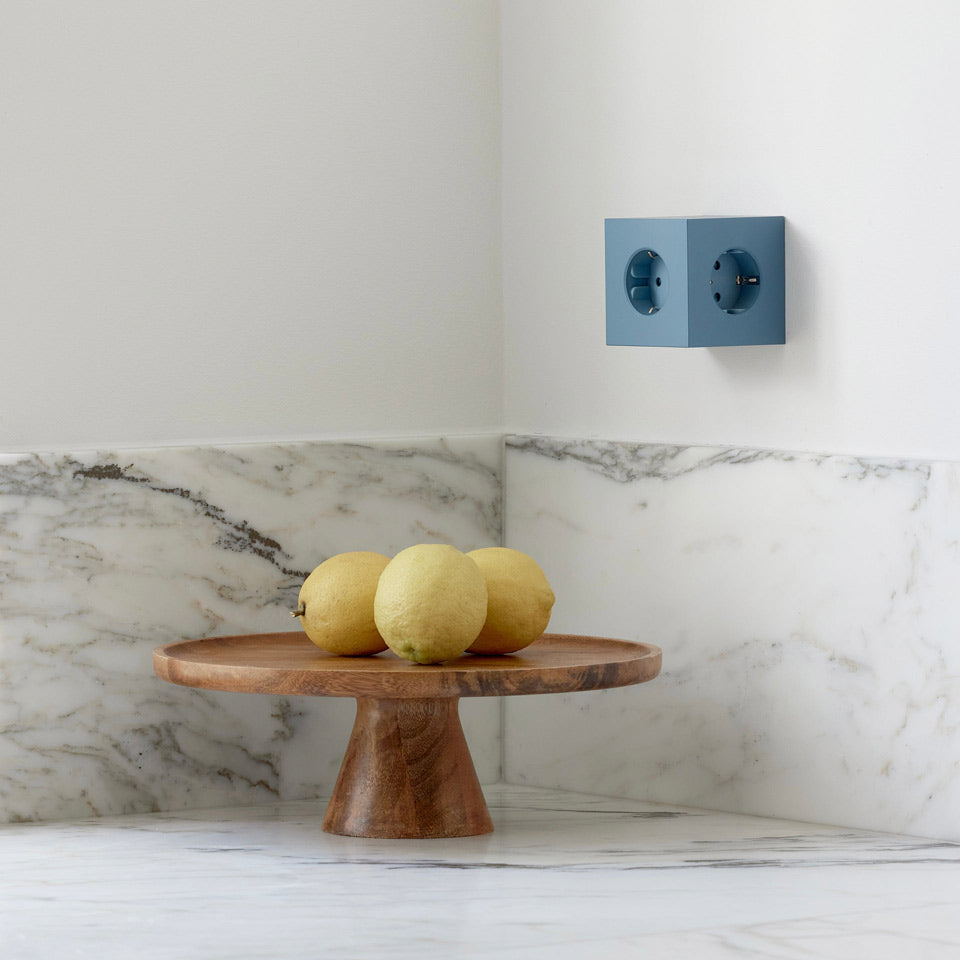 Avolt Square 2 Steckdose blau – Steckdosen