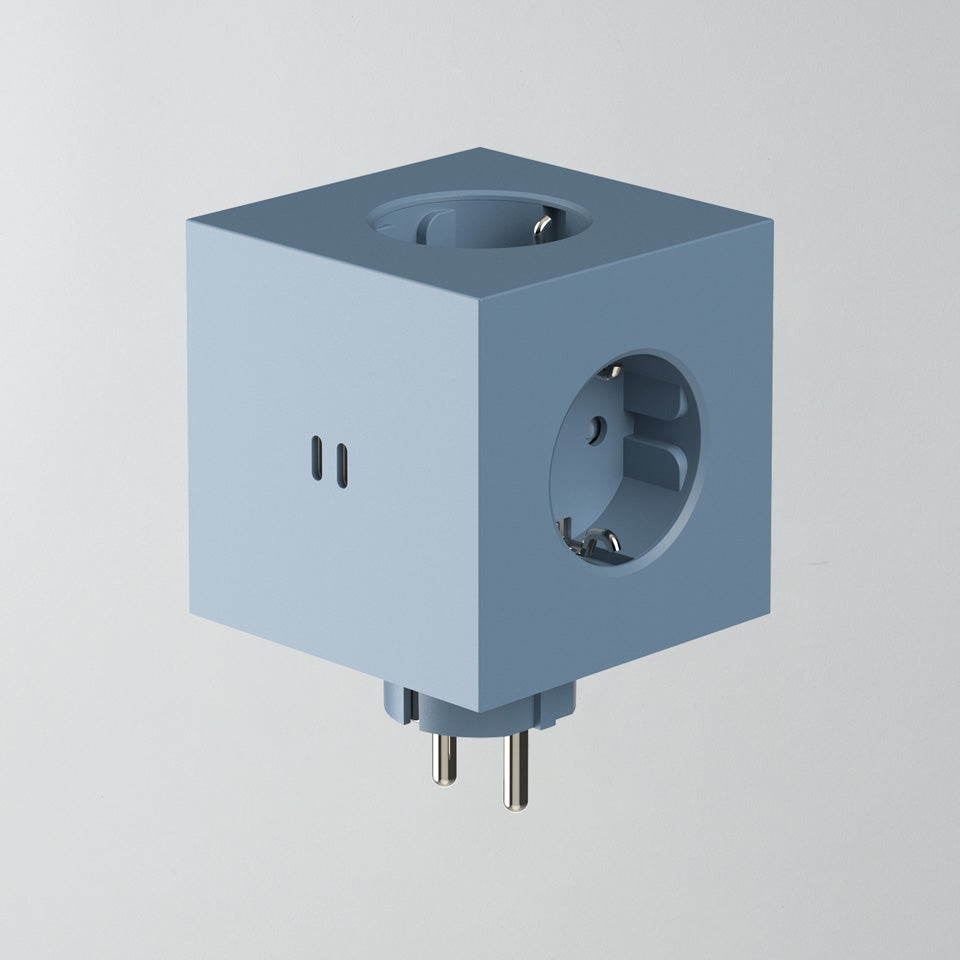 Avolt Square 2 Steckdose blau – Steckdosen