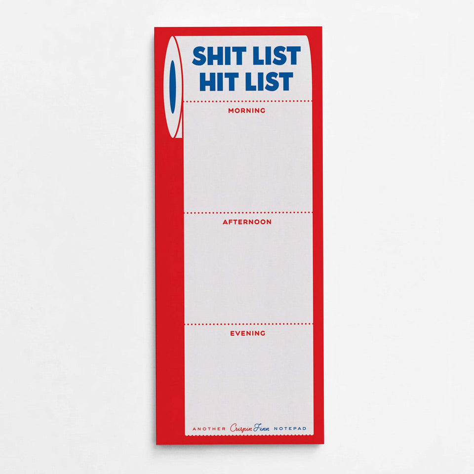 Crispin Finn Notizblock Shit List Hit List – Blöcke