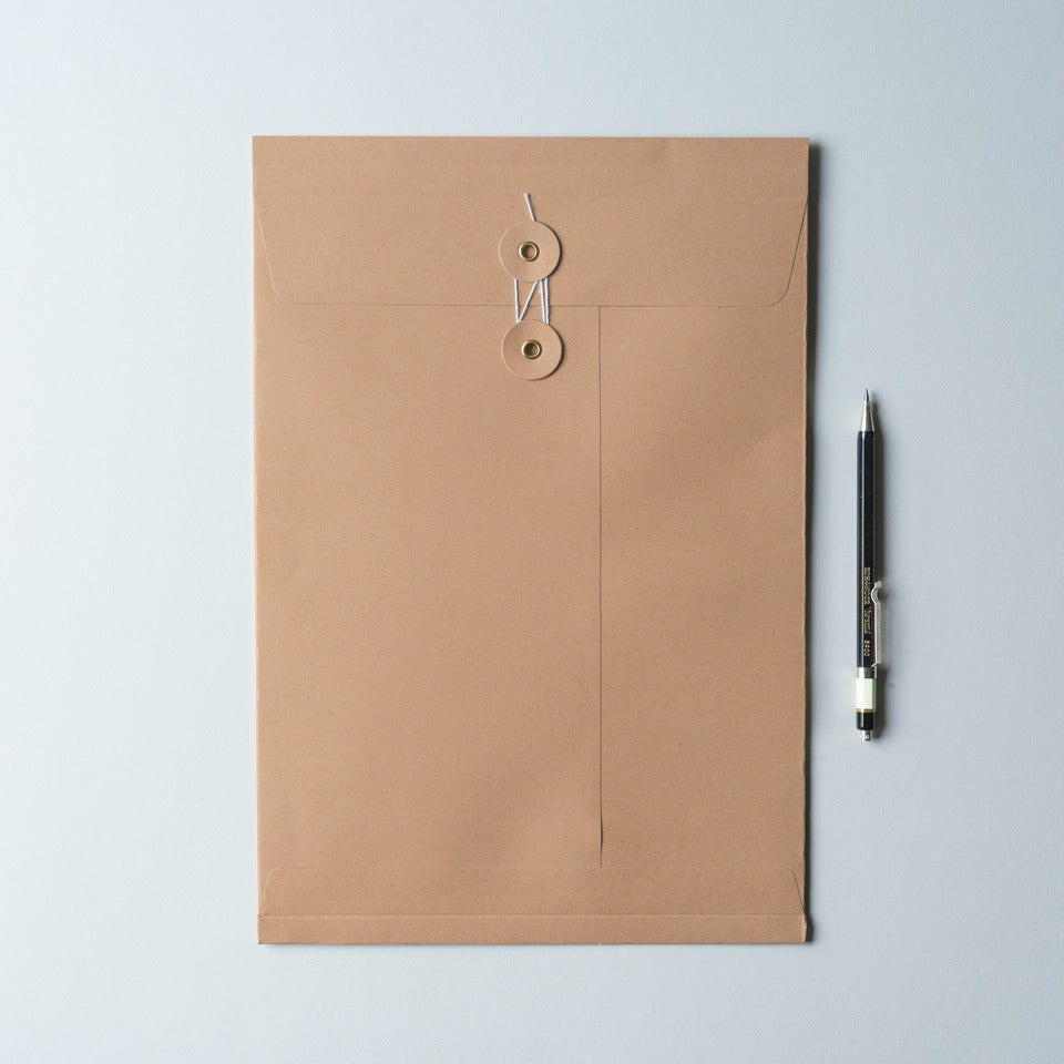 Eisenhauer Fadenverschluss Umschlag braun – Briefpapier & Umschläge
