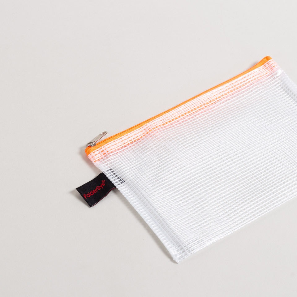 FolderSys Mesh Bag neon orange für A6 – Mäppchen & Stiftetuis