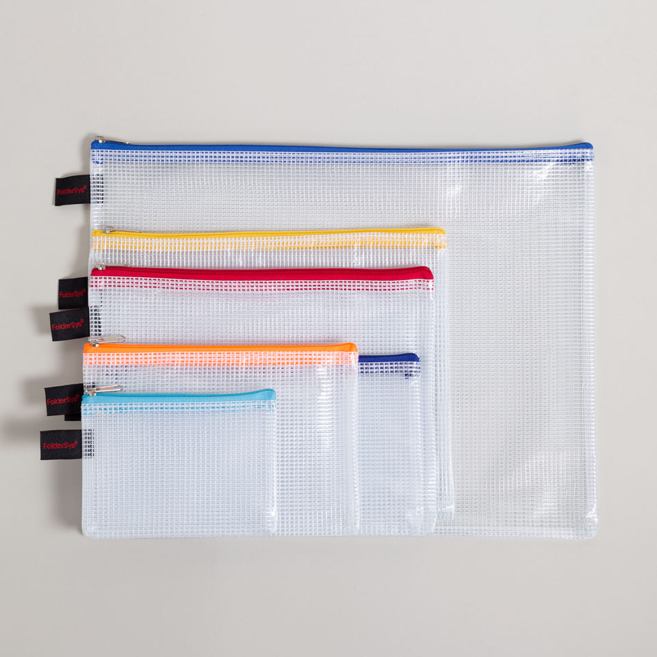 FolderSys Mesh Bag neon orange für A6 – Mäppchen & Stiftetuis