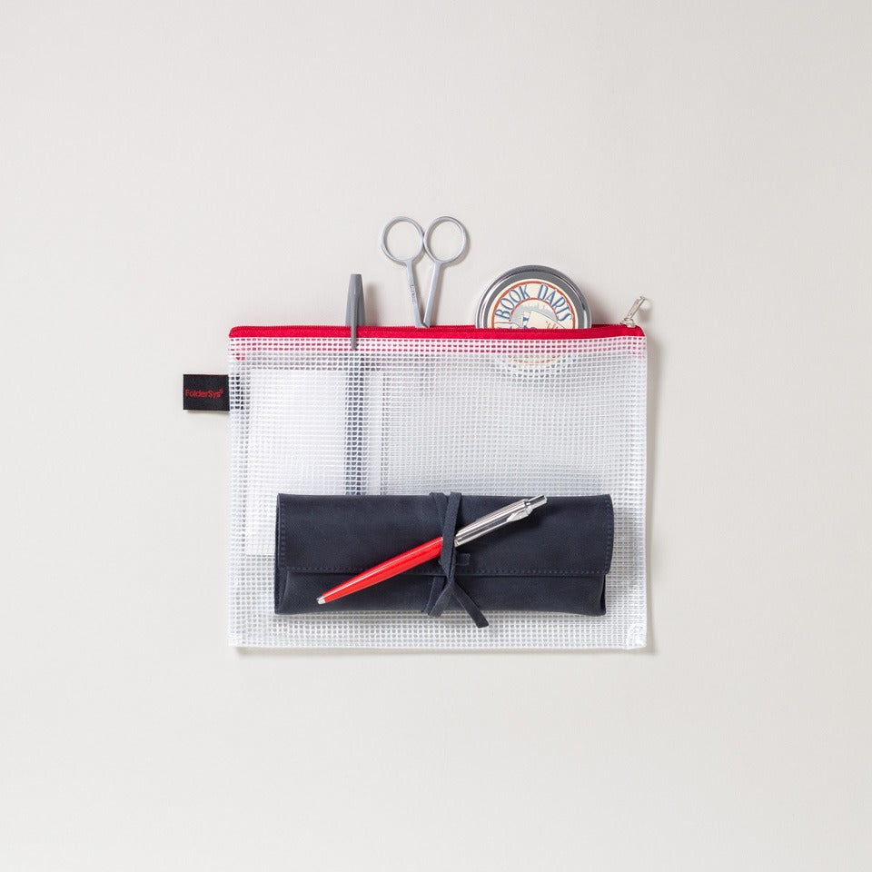 FolderSys Mesh Bag rot für B6 – Mäppchen & Stiftetuis