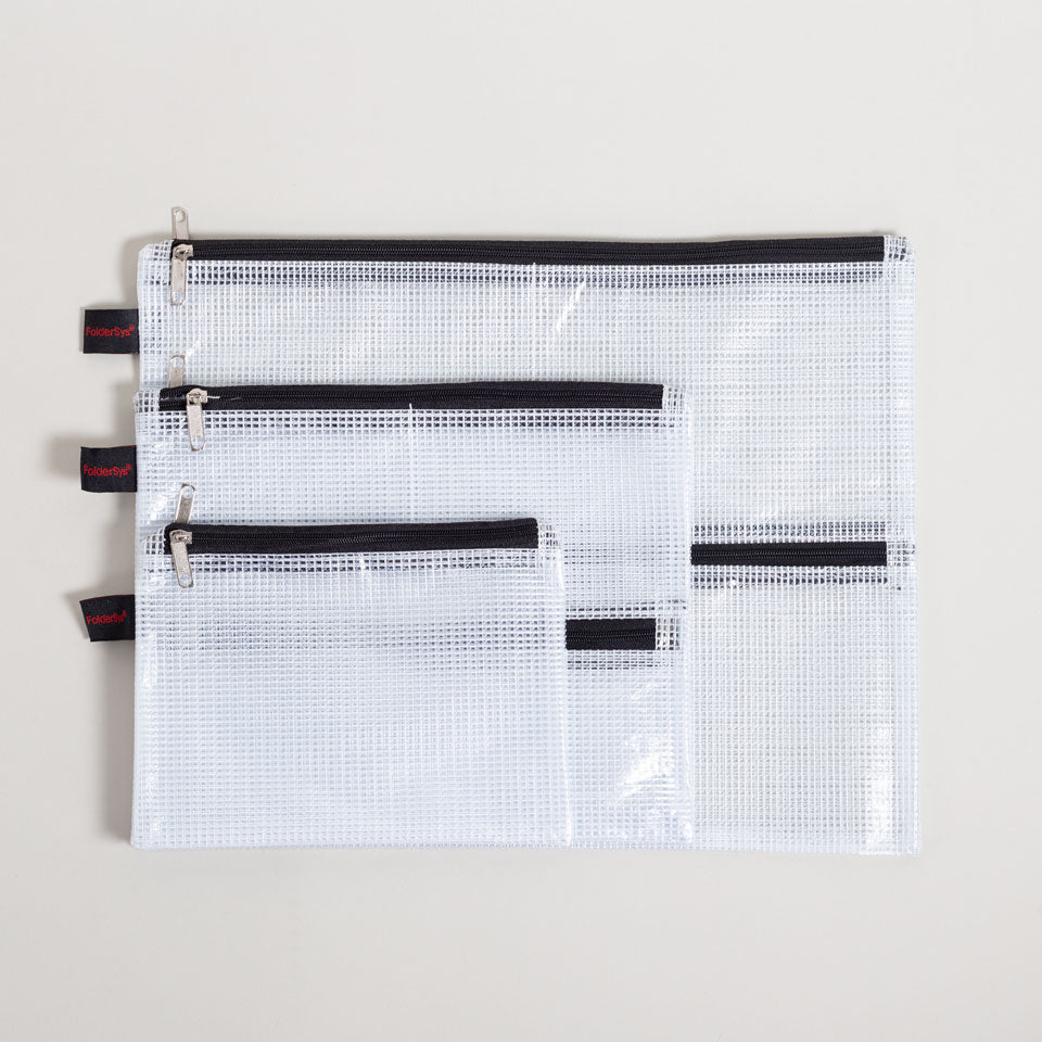 FolderSys Mesh Bag für A5 mit vier Fächern – Mäppchen & Stiftetuis