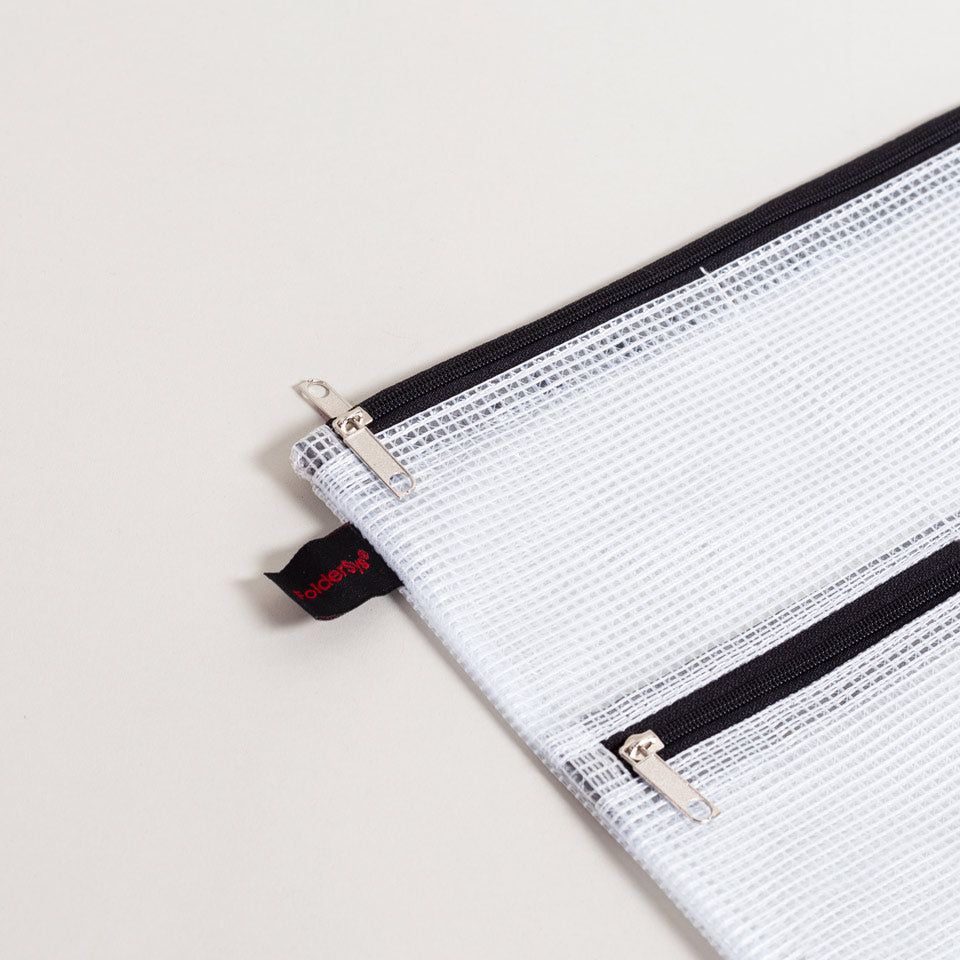 FolderSys Mesh Bag für A5 mit vier Fächern – Mäppchen & Stiftetuis