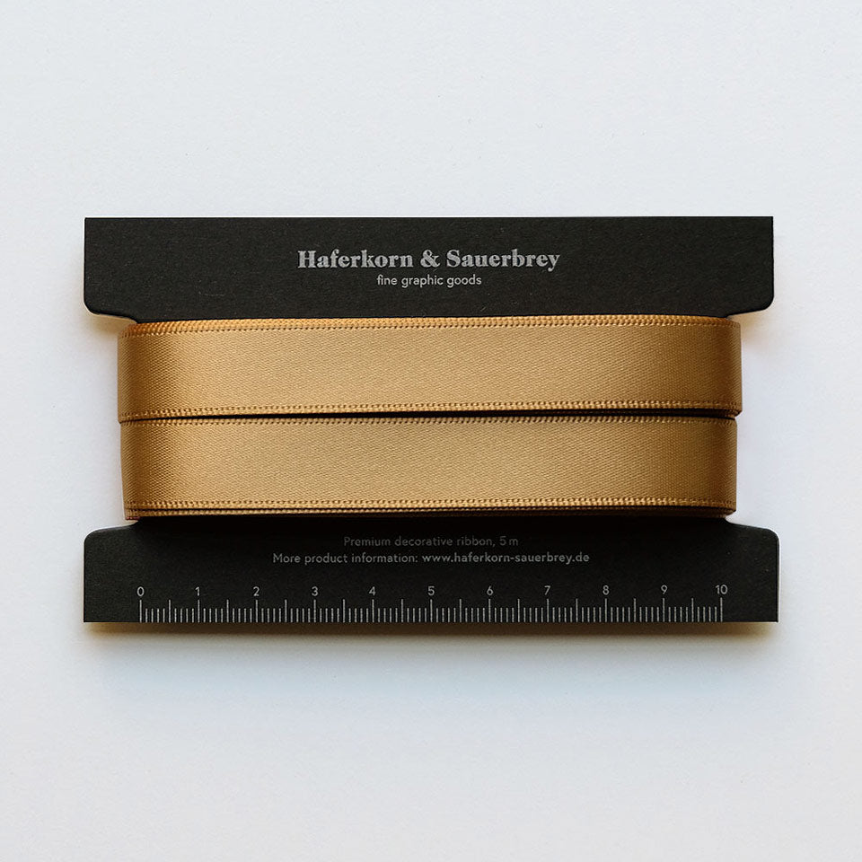 Haferkorn & Sauerbrey Satin Geschenkband Gold – Geschenkbänder