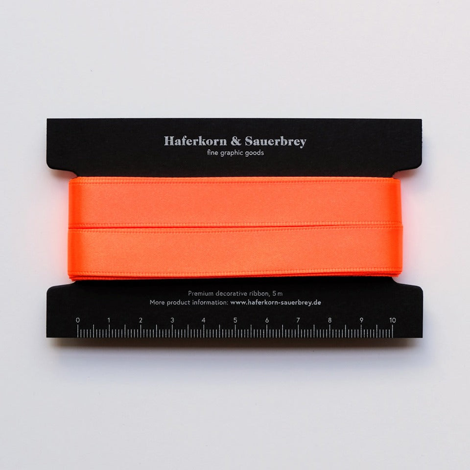 Haferkorn & Sauerbrey Satin Geschenkband Neon Orange – Geschenkbänder