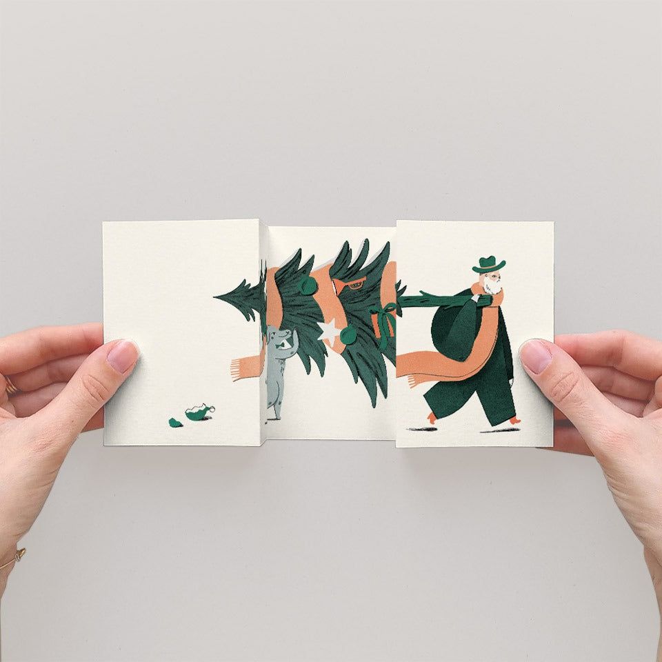 Jacques & Lise Faltkarte Happy Holidays – Grußkarte