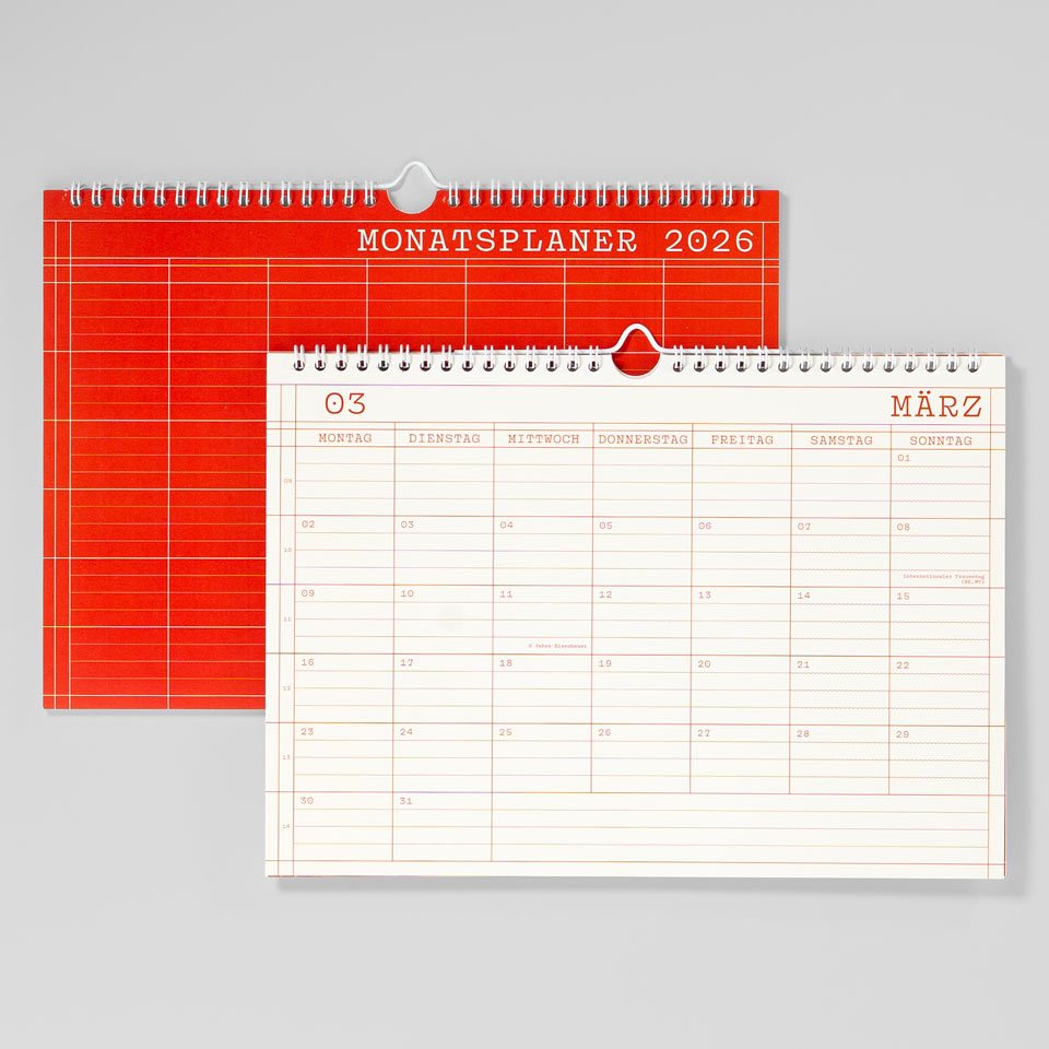 Eisenhauer Monatskalender 2026 A4 B-Ware – Monatskalender