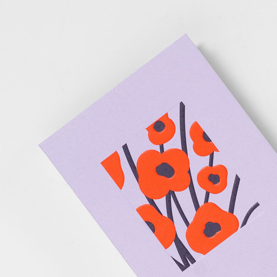 Lagom Minikarte Mohnblume – Grußkarte