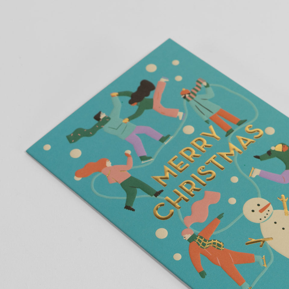 Lagom Weihnachtskarte Merry Christmas On Ice – Grußkarte