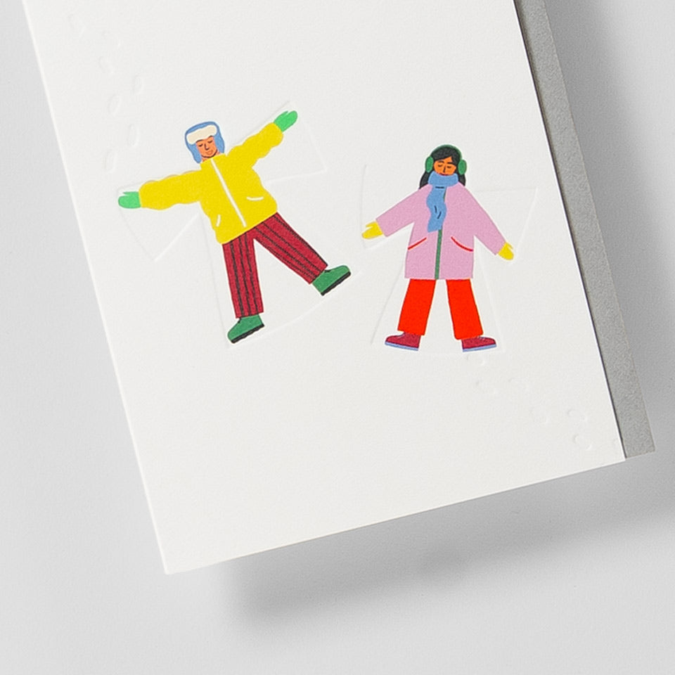 Lagom Weihnachtskarte Season's Greetings Schneeengel – Grußkarte