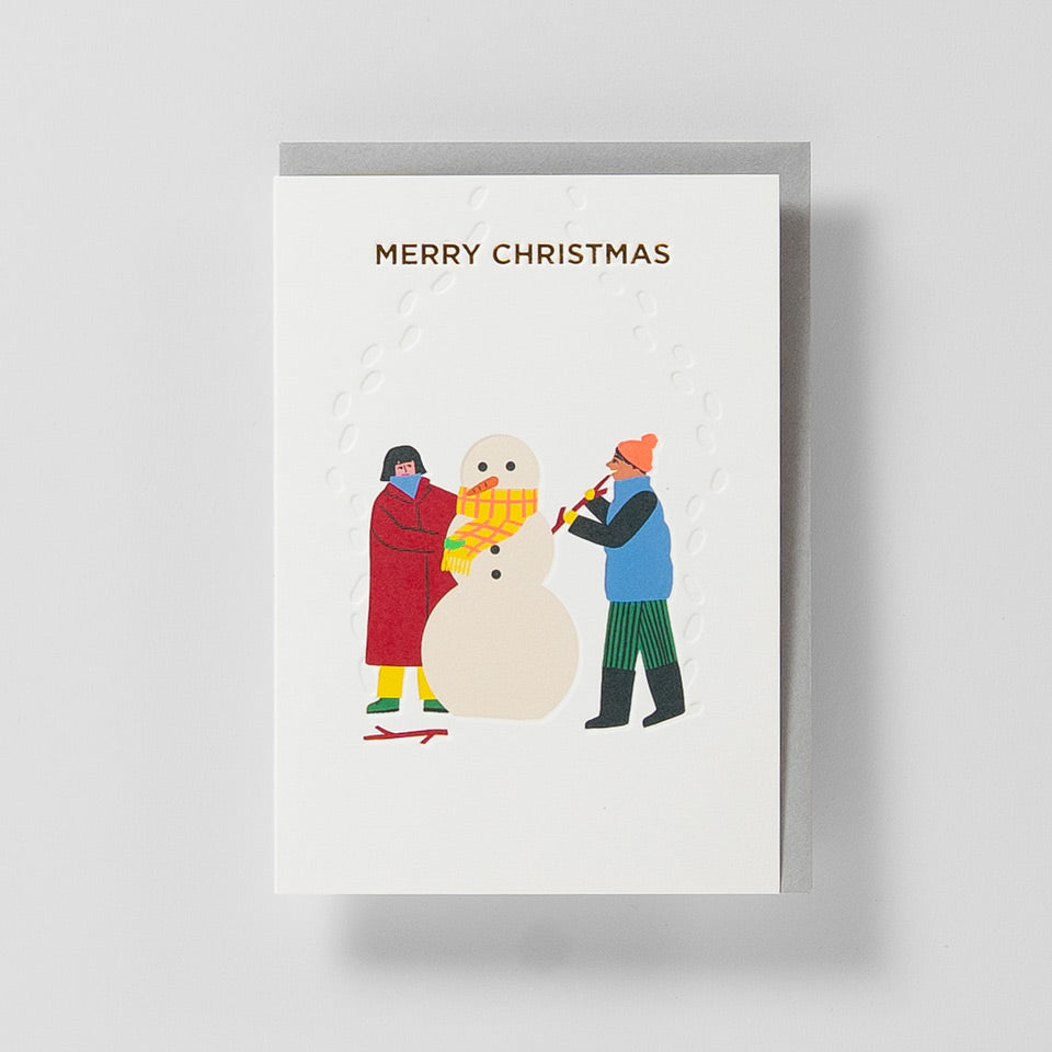 Lagom Weihnachtskarte Merry Christmas Schneemann – Grußkarte
