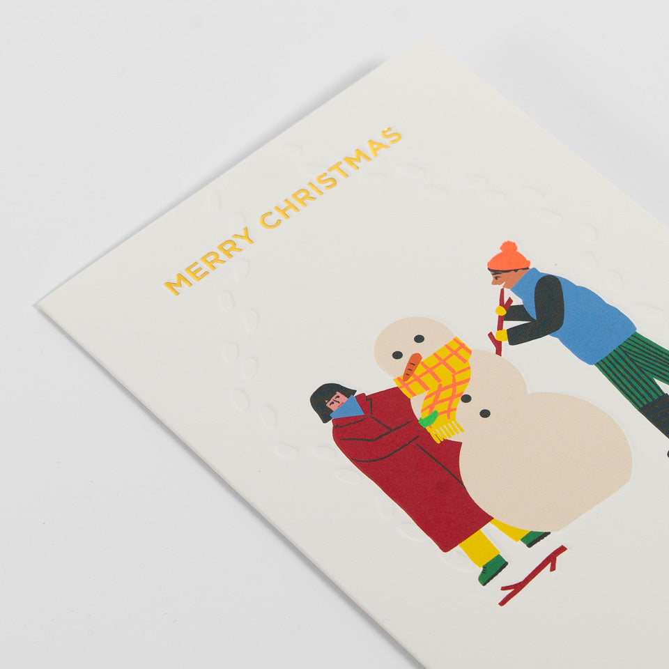 Lagom Weihnachtskarte Merry Christmas Schneemann – Grußkarte