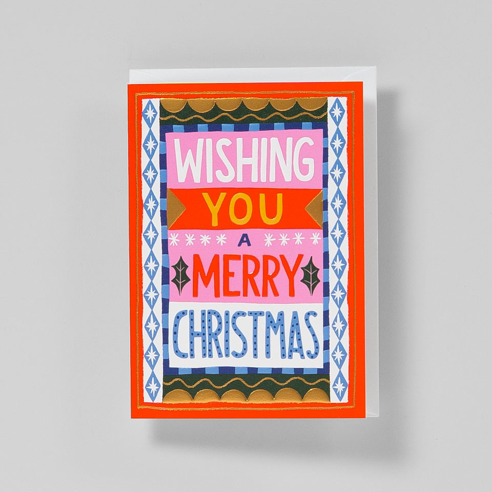 Lagom Weihnachtskarte Wishing You A Merry Christmas – Grußkarte
