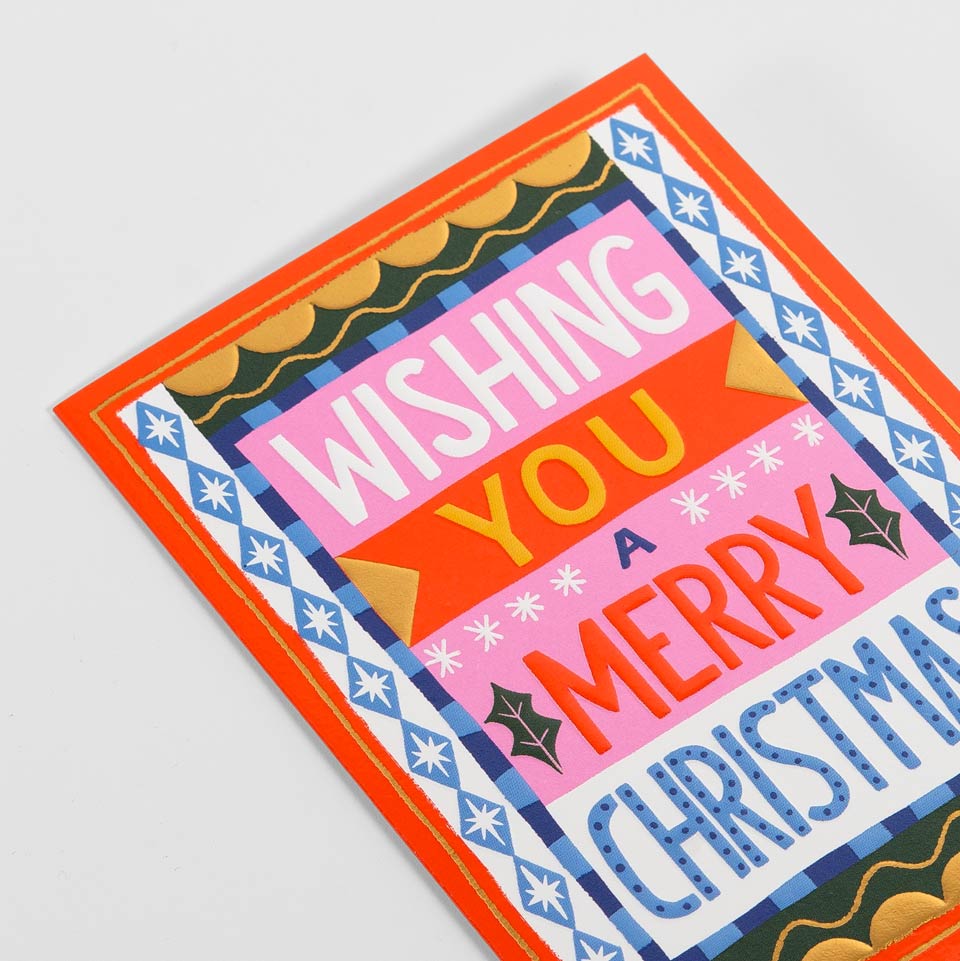 Lagom Weihnachtskarte Wishing You A Merry Christmas – Grußkarte