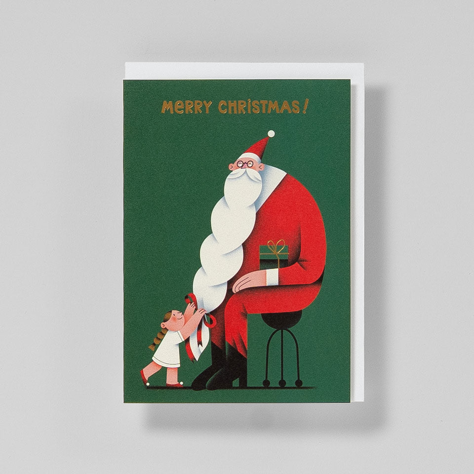 Lagom Weihnachtskarte Merry Christmas Santas Bart – Grußkarte