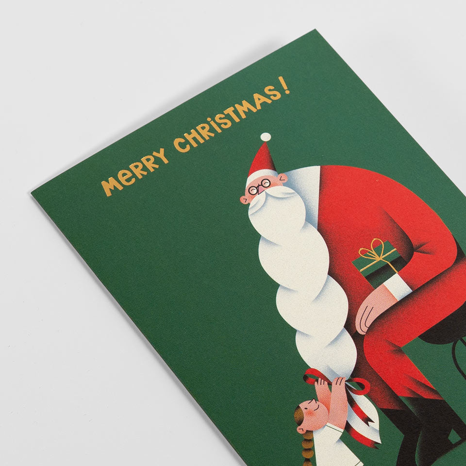 Lagom Weihnachtskarte Merry Christmas Santas Bart – Grußkarte
