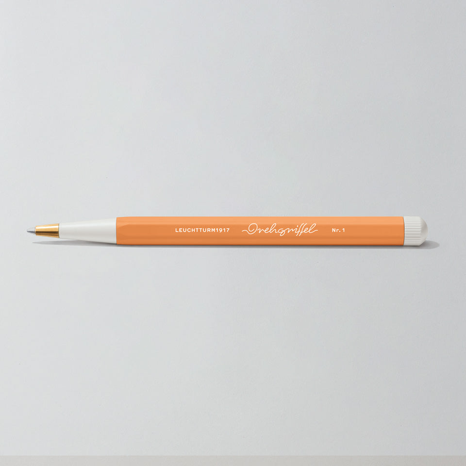 Leuchtturm Drehgriffel Gelschreiber in Apricot, Aufsicht #Farbe_Apricot