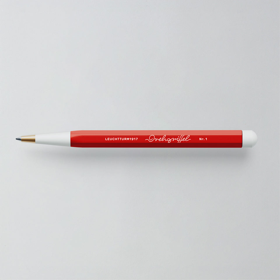 Leuchtturm Drehgriffel Gelschreiber in Cherry, Aufsicht #Farbe_Cherry