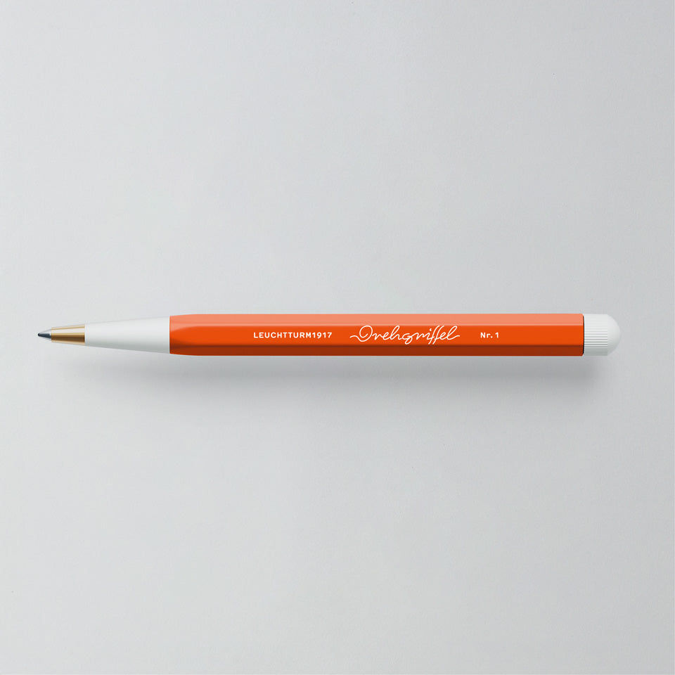 Leuchtturm Drehgriffel Kugelschreiber in Pumpkin, Aufsicht #Farbe_Pumpkin