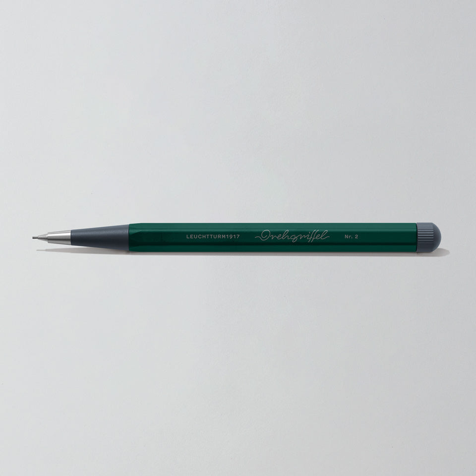 Leuchtturm Drehgriffel Bleistift 0,7 mm in Forest Green, Aufsicht #Farbe_Forest Green