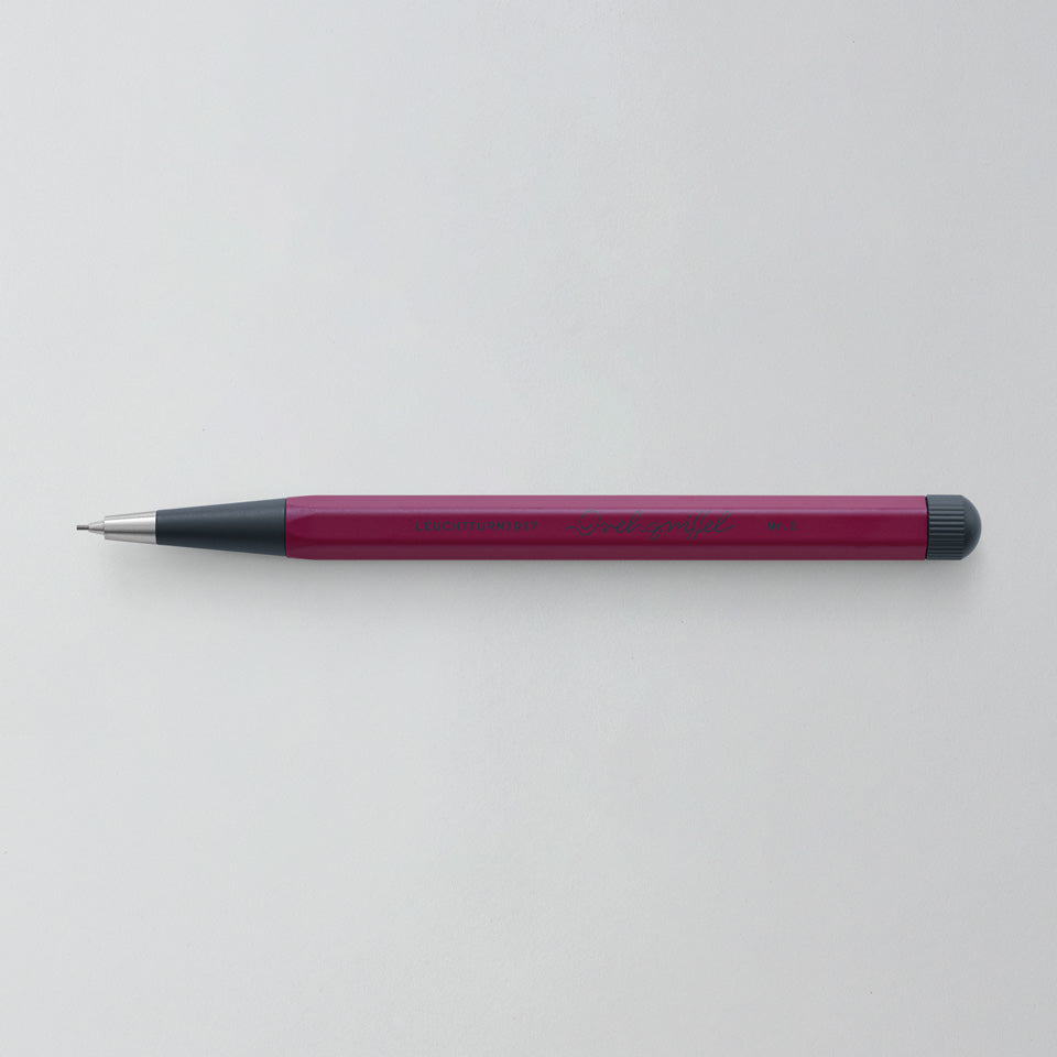 Leuchtturm Drehgriffel Bleistift 0,7 mm in Port Red, Aufsicht #Farbe_Port Red