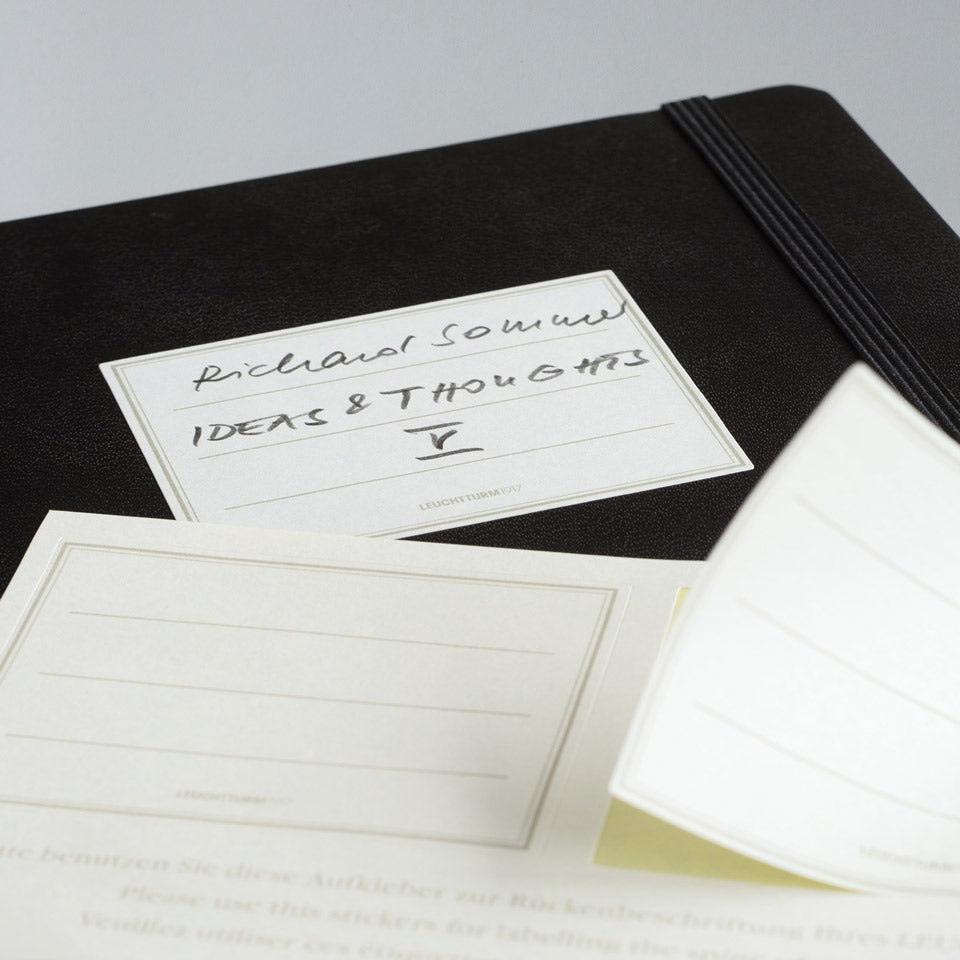 Leuchtturm Notizbuch, Detailaufnahme Sticker-Bogen