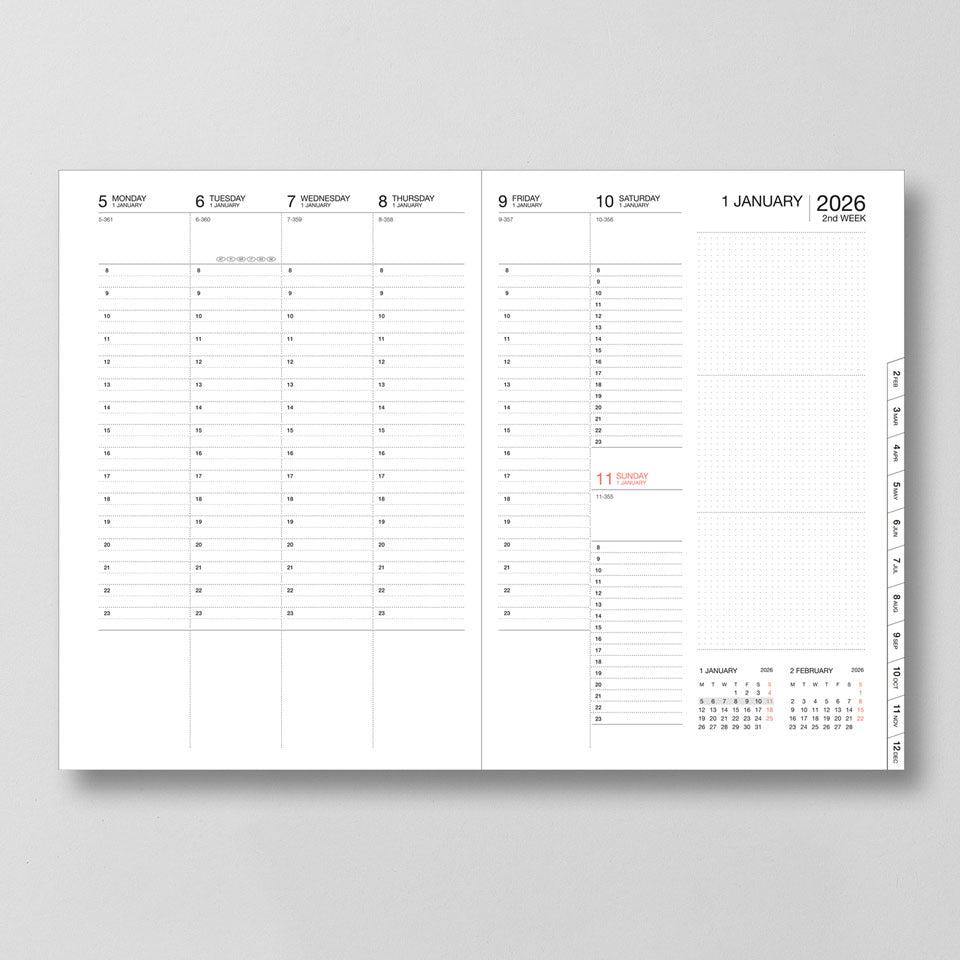 Mark's Nachfüllkalendarium 25/26 Umschlagtasche – Nachfüllkalender
