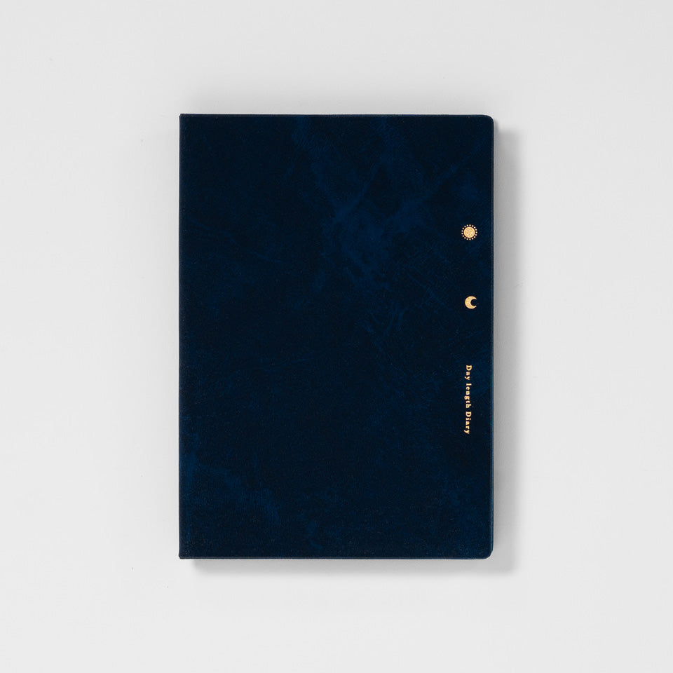 Midori B6 Wochenplaner Tageslicht 2027 Dunkelblau meliert – Aufsicht #Farbe_Navy