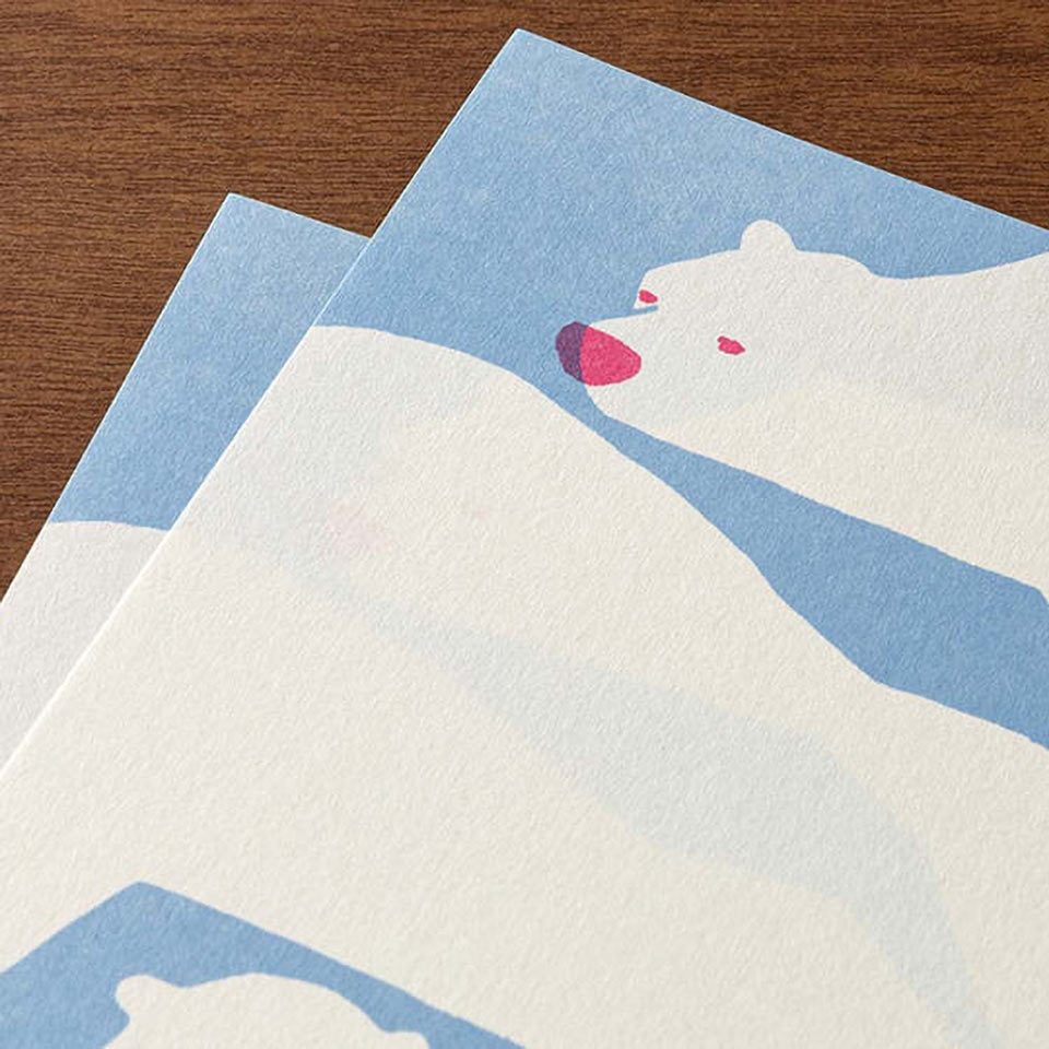 Midori Eisbären Set Briefpapier mit Umschlägen – Briefpapier & Umschläge