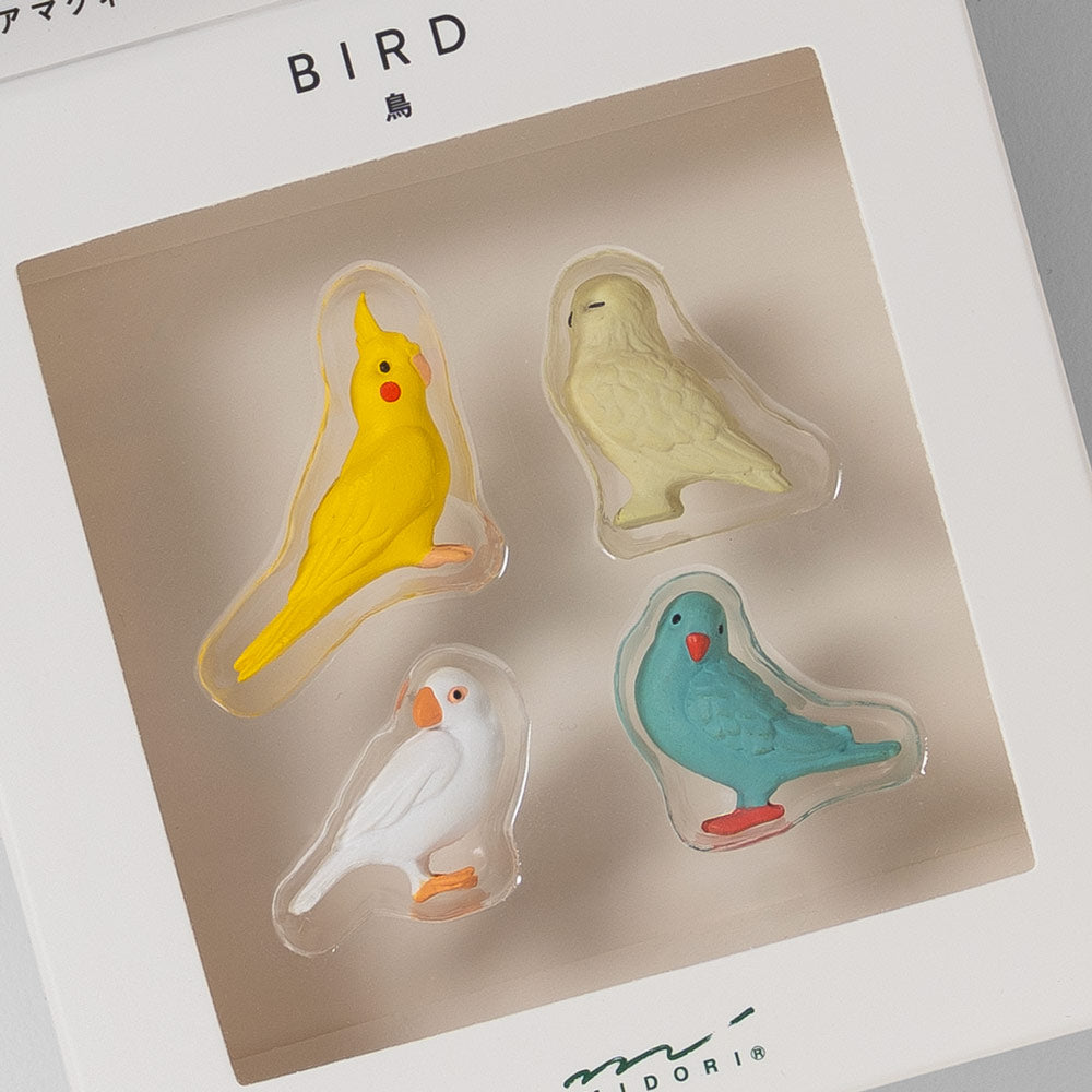 Midori Mini-Magnete Vögel 4er Set – Magnete