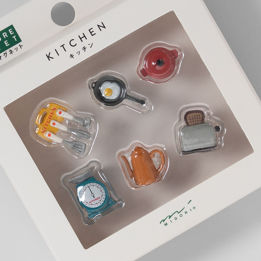 Midori Mini-Magnete Küchengeräte 6er Set – Magnete