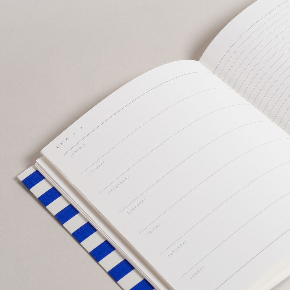 Notem Wochenplaner A5 gestreift undatiert – undatierter Kalender