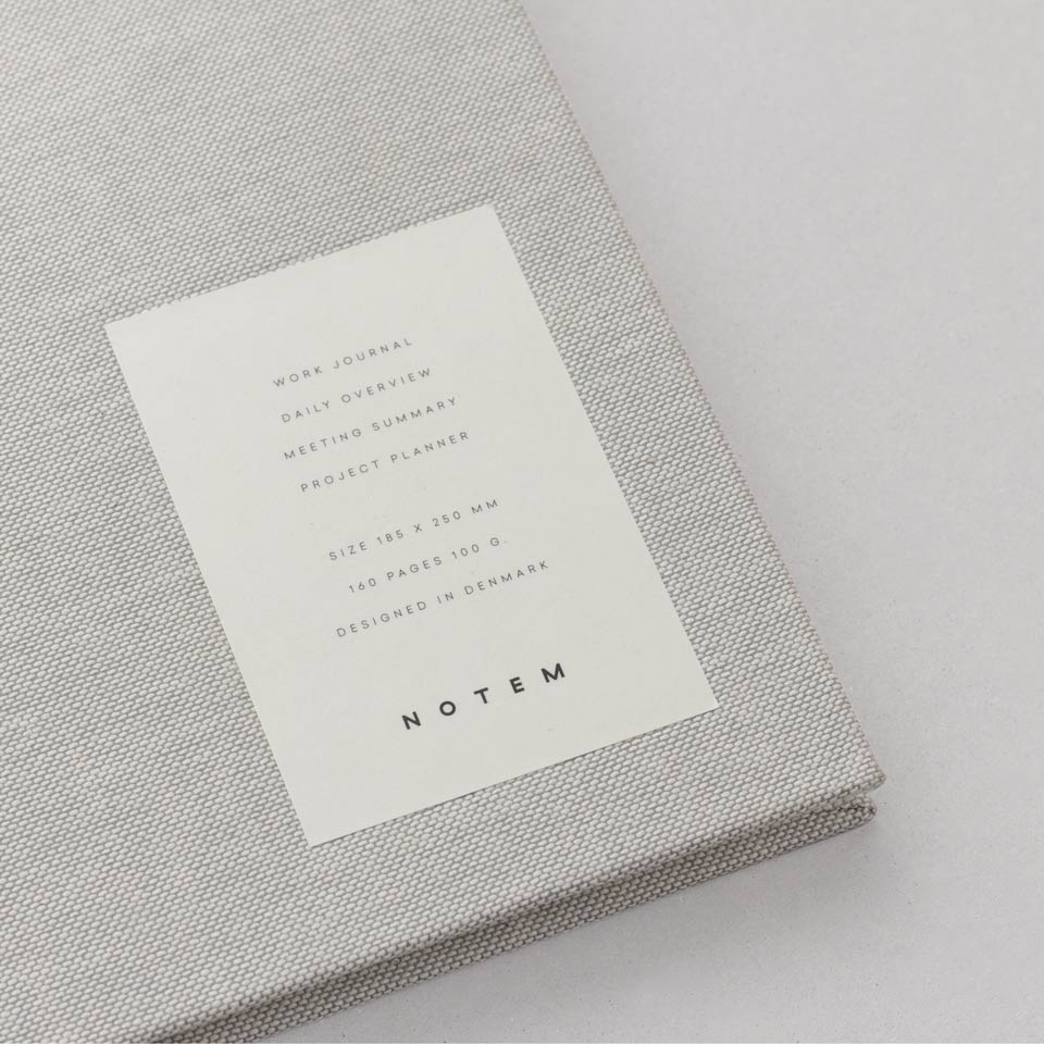 Arbeitsbuch groß grau Notem / Even Work Journal