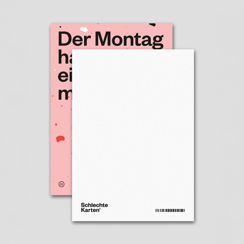 Schlechte Karten Postkarte Montag – Postkarten