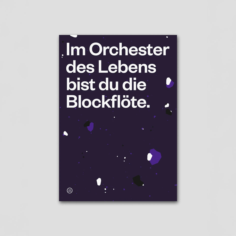 Schlechte Karten Postkarte Orchester – Postkarten