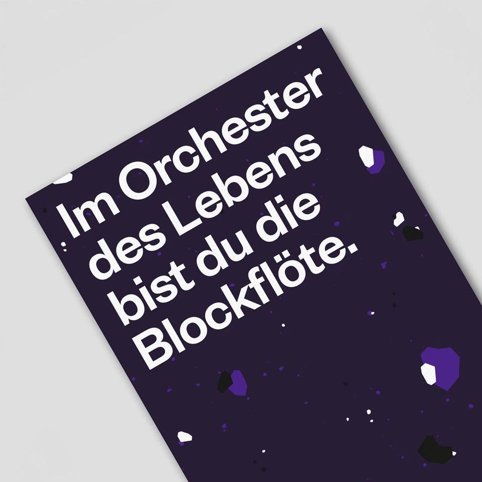 Schlechte Karten Postkarte Orchester – Postkarten