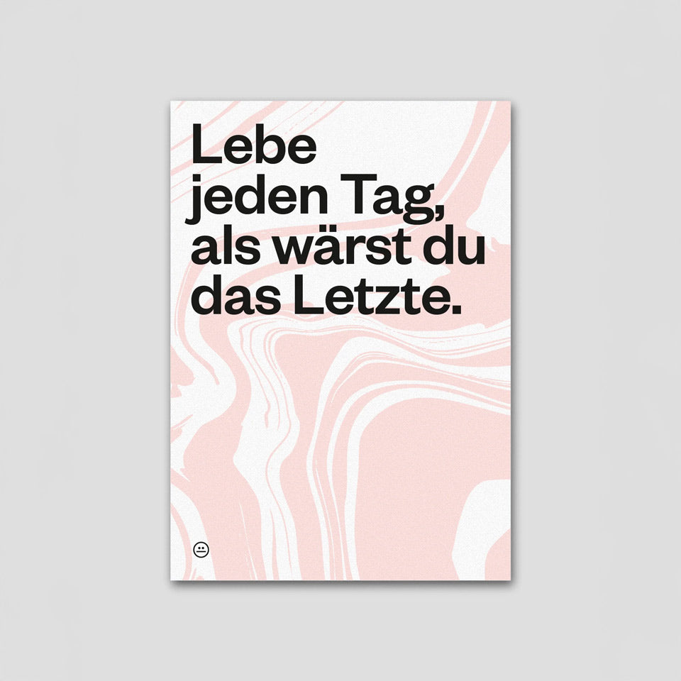 Schlechte Karten Postkarte Lebe jeden Tag – Postkarten