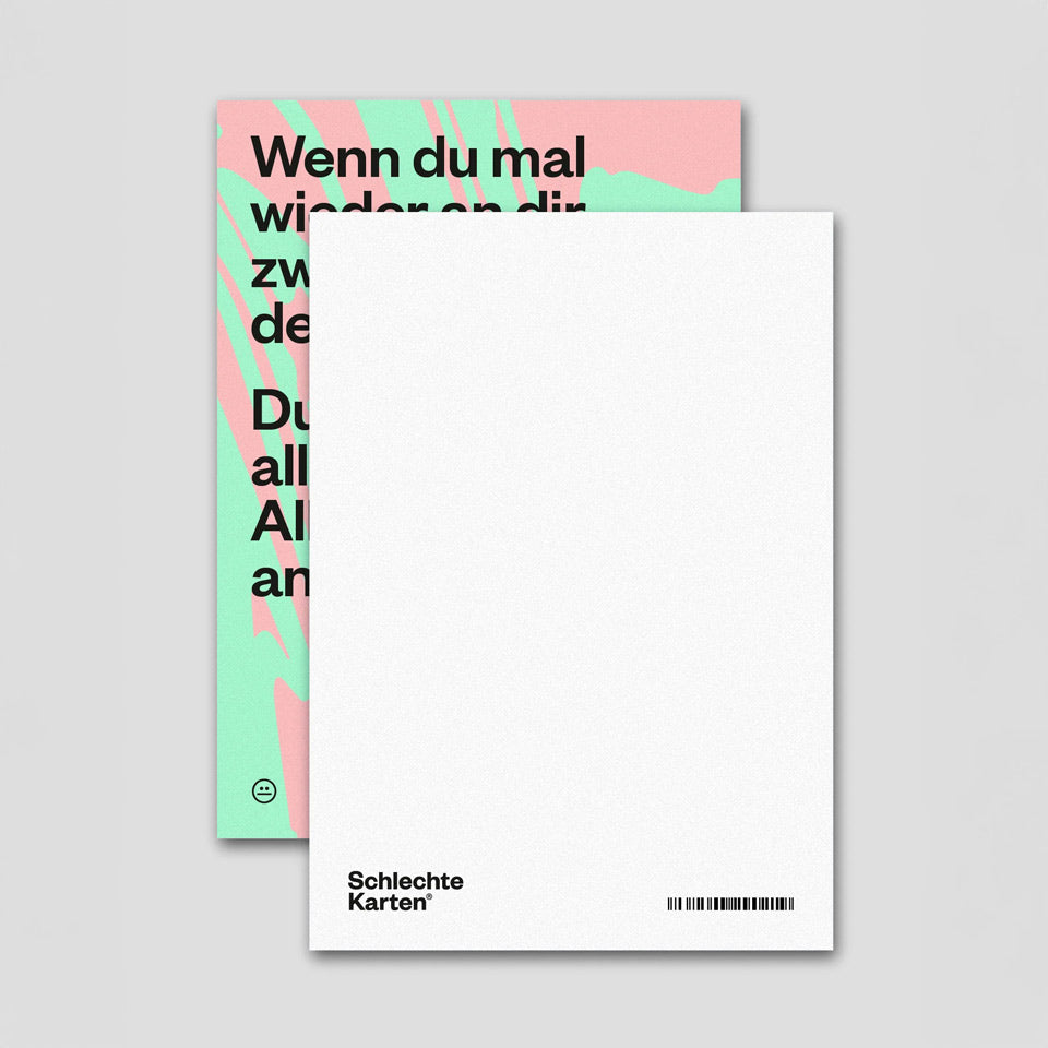 Schlechte Karten Postkarte Zweifel – Postkarten