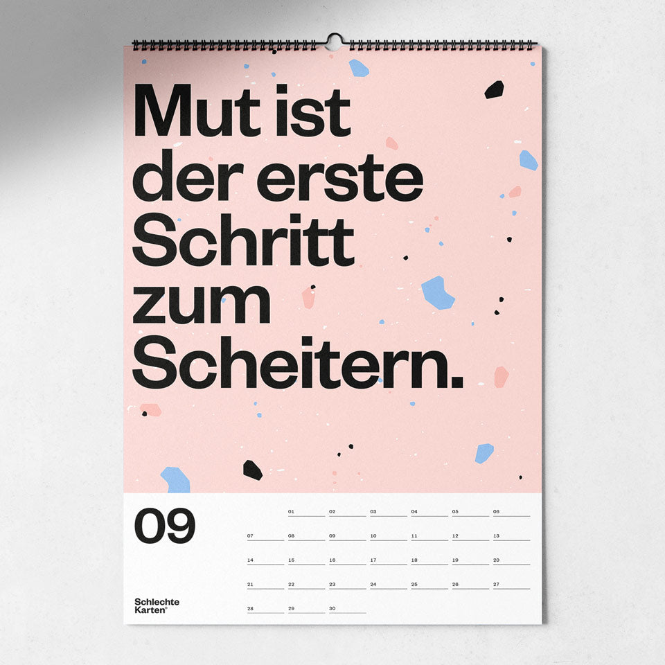 Schlechte Karten demotivierender Wandkalender 2026 – Lustige Kalender