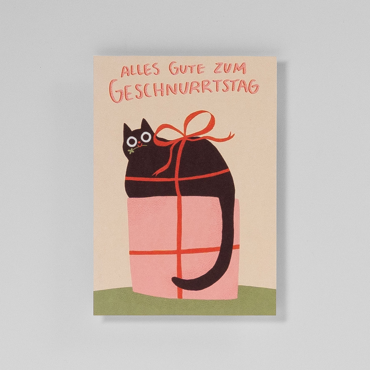 Slinga Postkarte „Alles Gute zum Geschnurrtstag“ – Geburtstagskarte mit Katzenmotiv