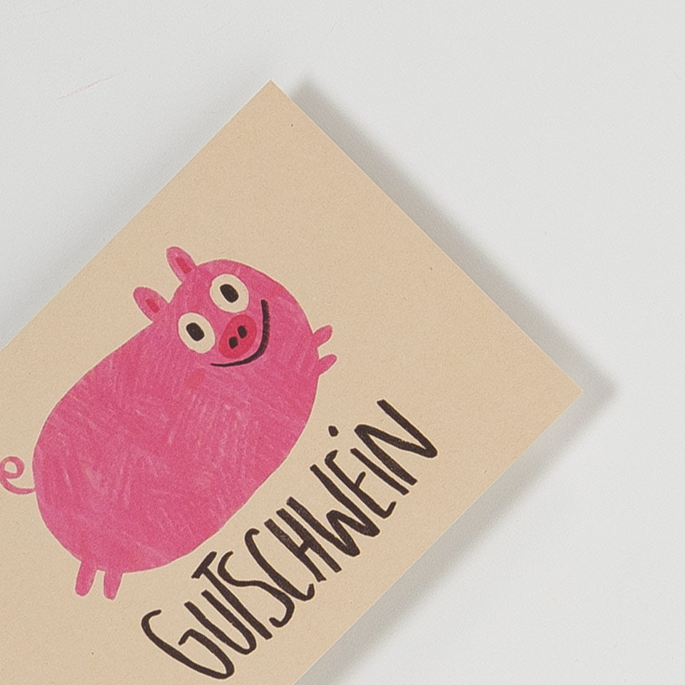 Slinga Postkarte Gutschwein – Postkarten