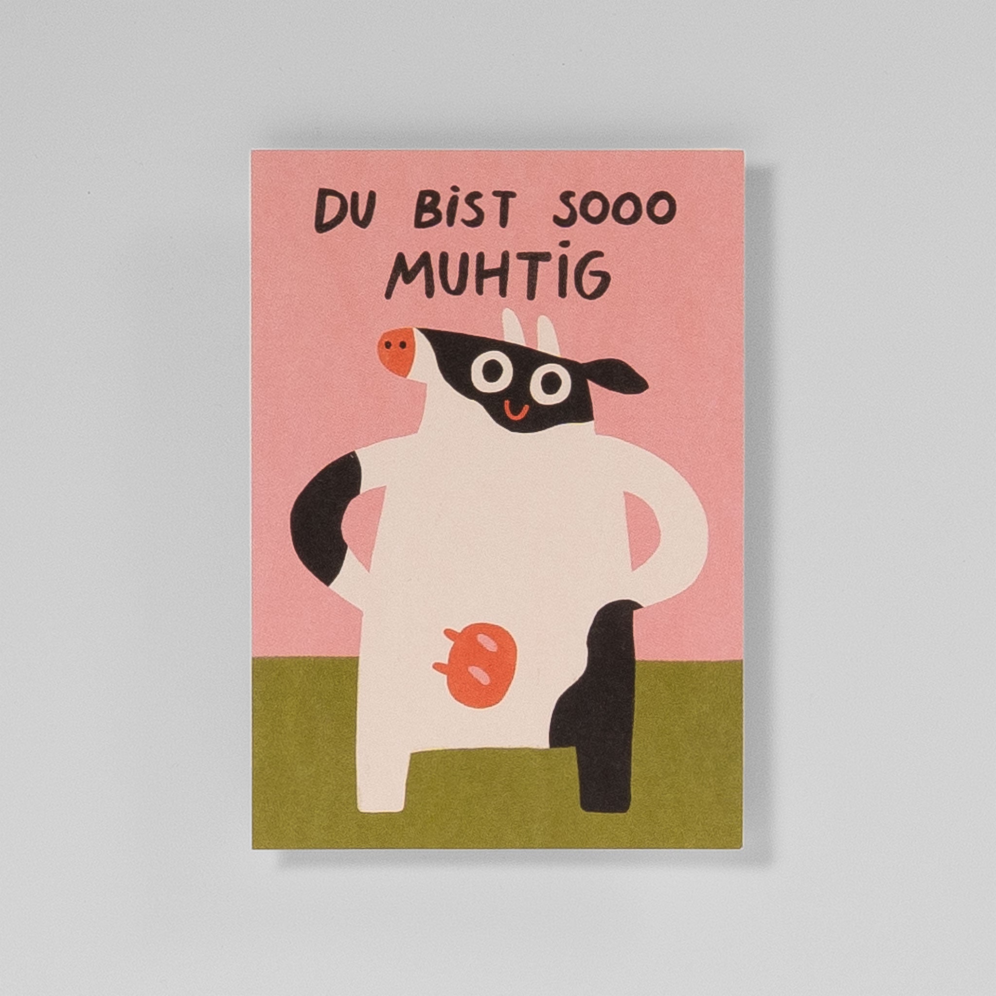 Slinga Postkarte „Du bist sooo muhtig“ – Motivationskarte mit Kuhmotiv
