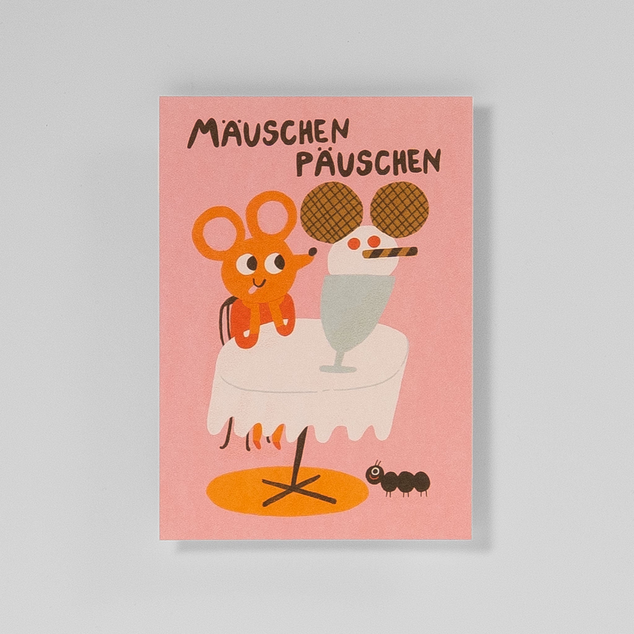 Slinga Postkarte „Mäuschen-Päuschen“ – Motivationskarte mit Mausmotiv